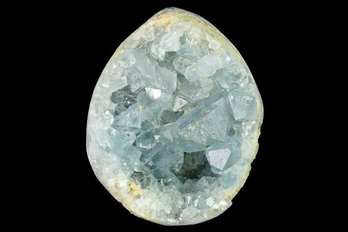Crystal Filled Celestine (Celestite) Egg Geode - Madagascar #172688